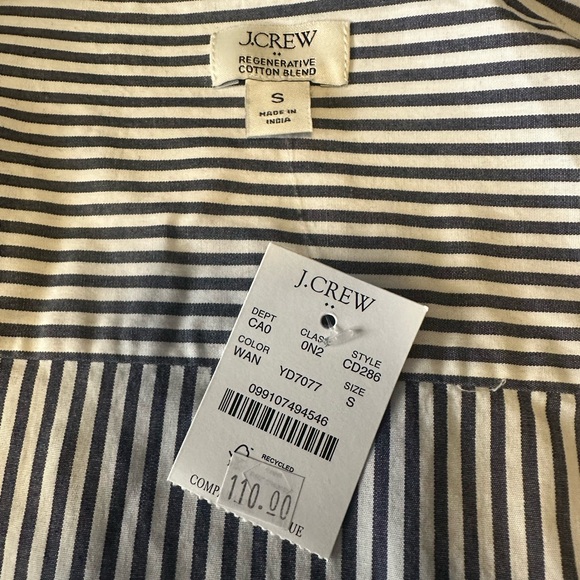 J. Crew Ruffleneck Button-up Top - Picture 3 of 6